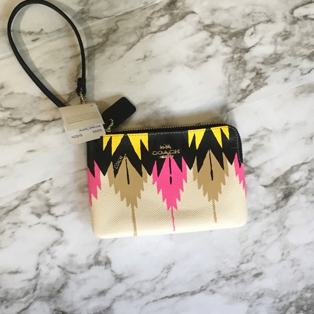 NWT Coach Aztec Print Wristlet